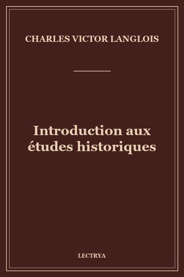 Introduction aux études historiques