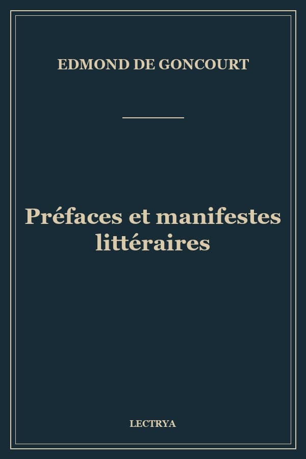 Préfaces et manifestes littéraires