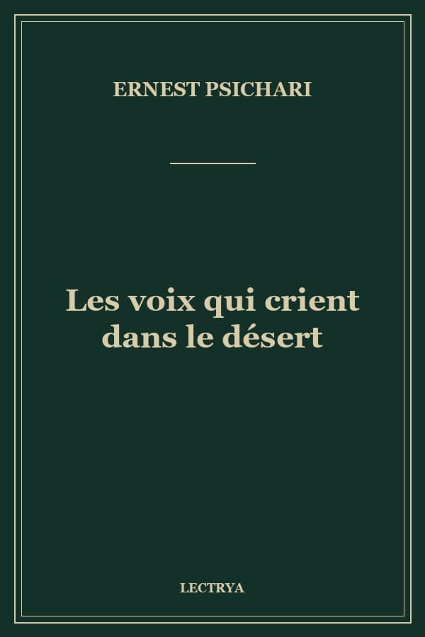 Les voix qui crient dans le désert